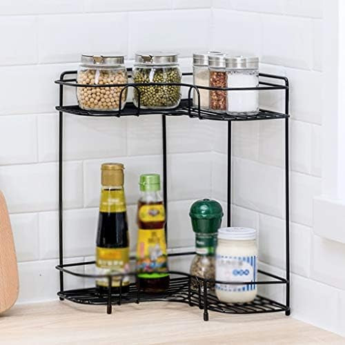 Wall-mounted and counter-shelf multi-purpose corner 3-tier rack