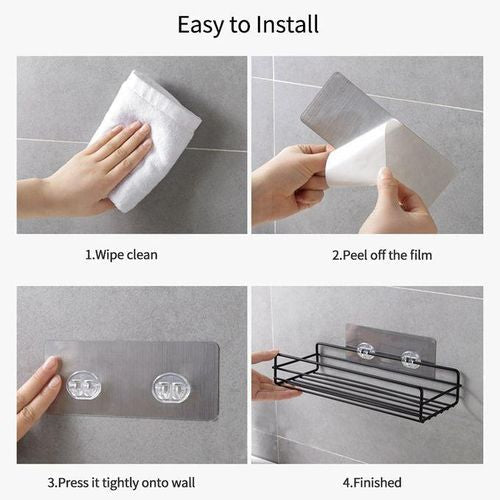 wall mounted multipurpose shelf with adhesive tapes by Auctor store