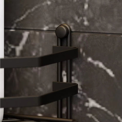 Washroom 2-tier corner multipurpose rack