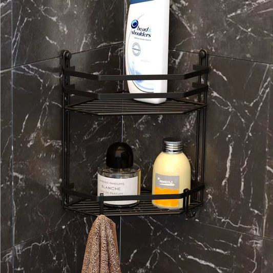 washroom 3-tier corner multipurpose rack