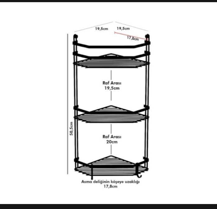 Washroom 3-tier corner multipurpose rack by Auctor store